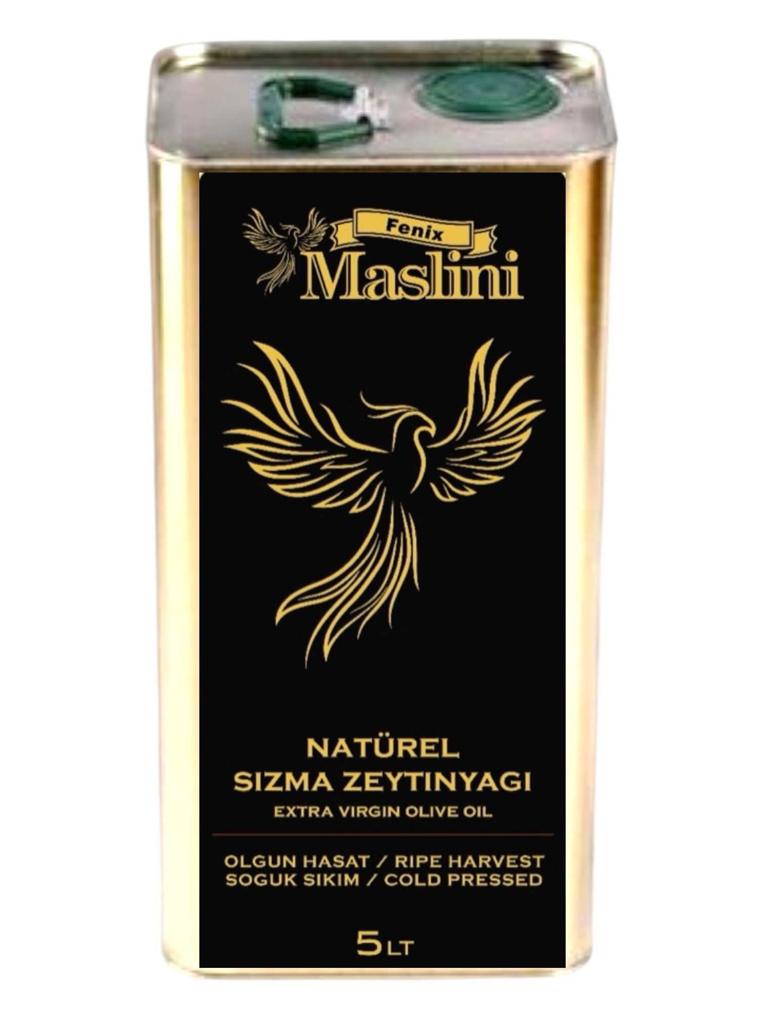 FENİX MASLİNİ OLGUN HASAT 5 LT ÇEŞMELİ TENEKE